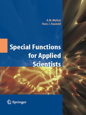 cover image of Special Functions for Applied Scientists